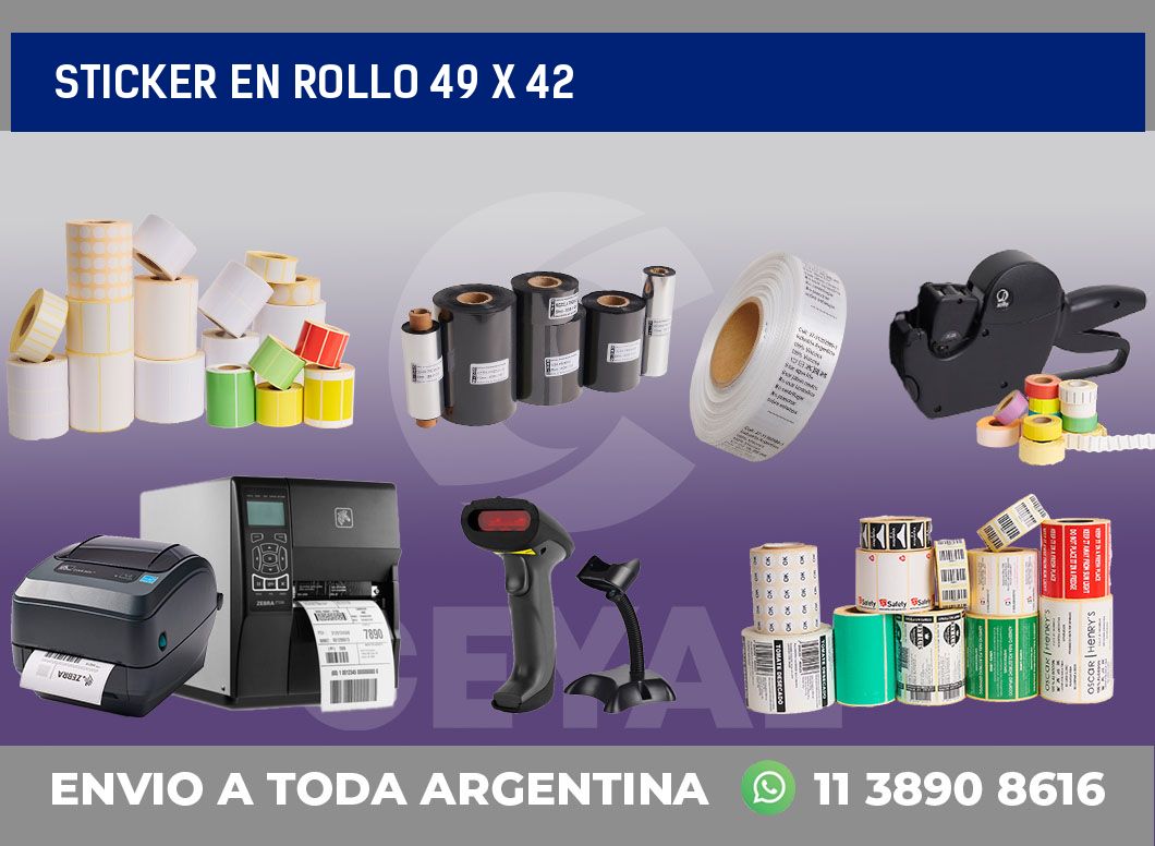 sticker en rollo 49 x 42