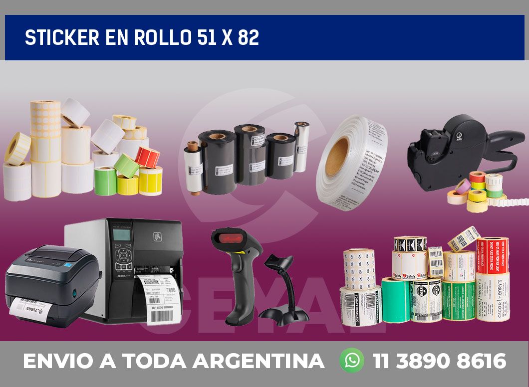 sticker en rollo 51 x 82