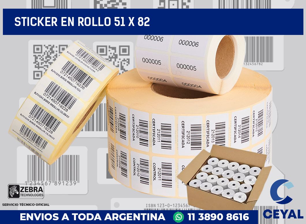 sticker en rollo 51 x 82