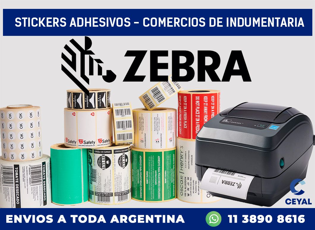 stickers adhesivos – Comercios de indumentaria