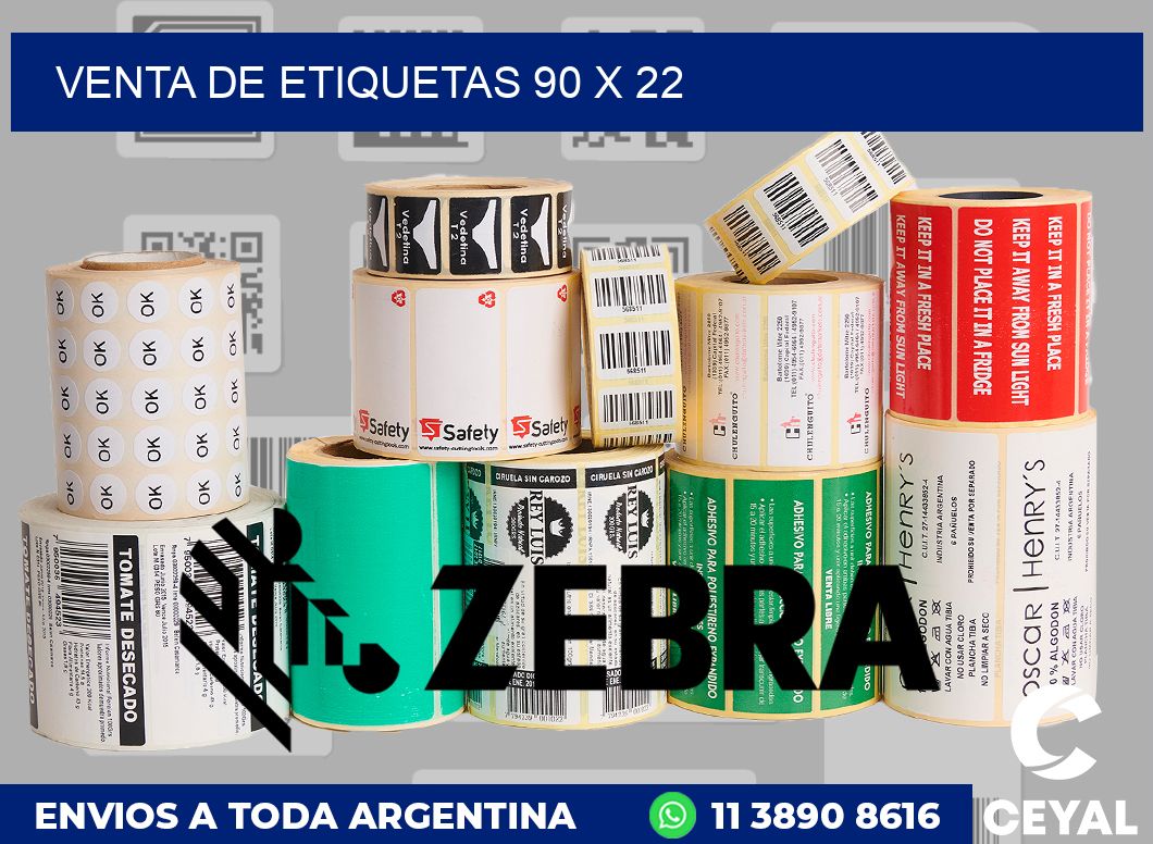 venta de etiquetas 90 x 22