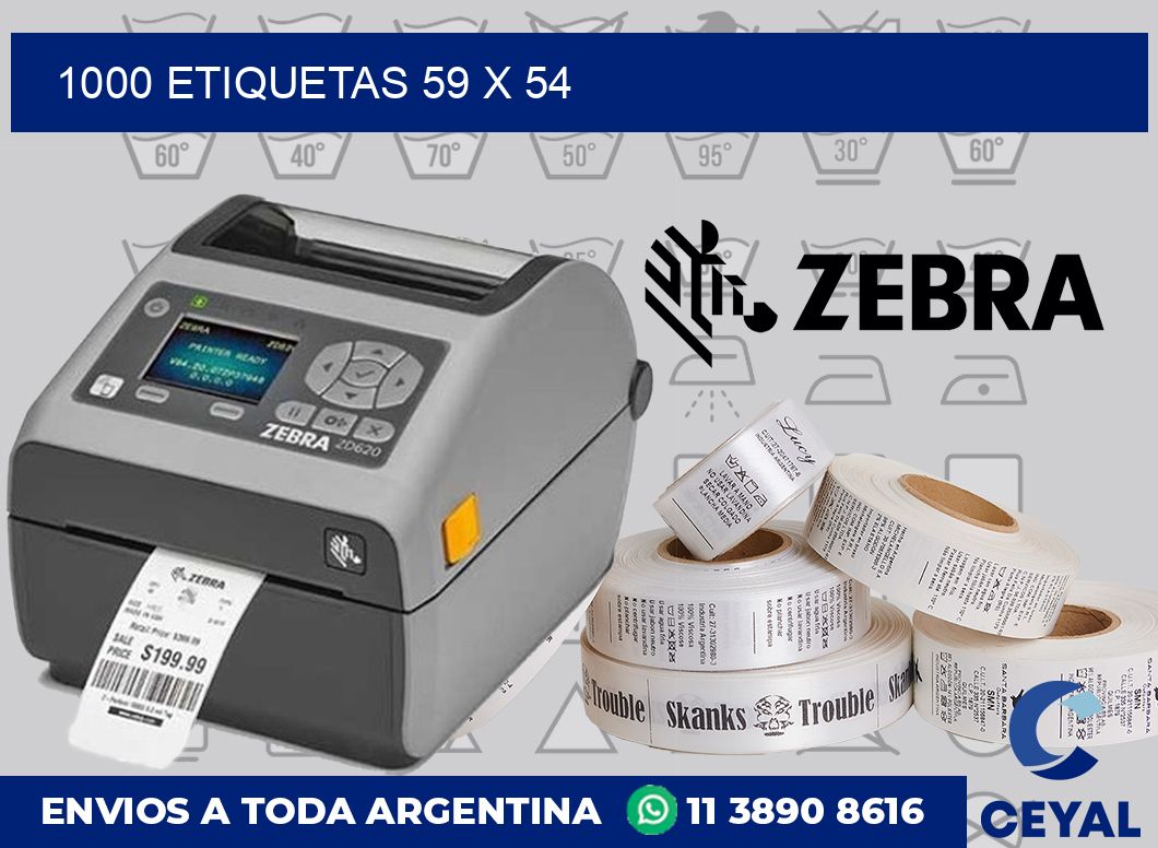 1000 etiquetas 59 x 54