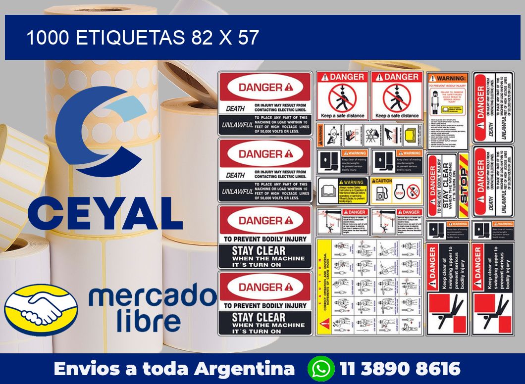 1000 etiquetas 82 x 57