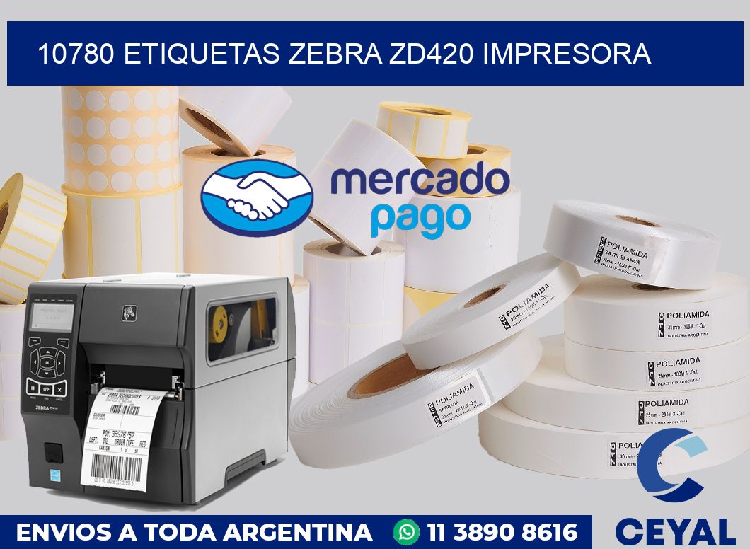 10780 etiquetas Zebra zd420 impresora