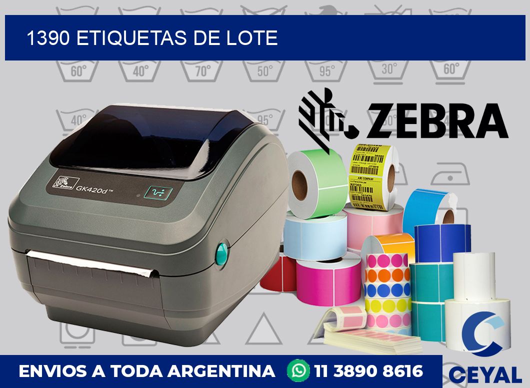 1390 Etiquetas de lote
