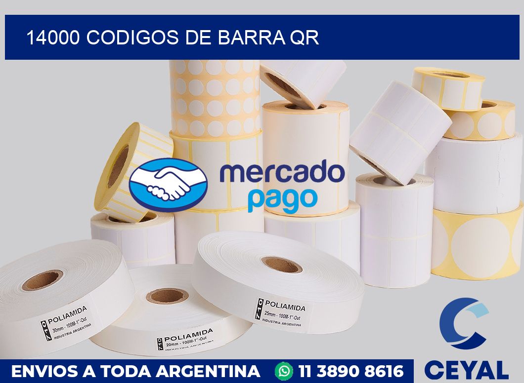 14000 Codigos de barra QR