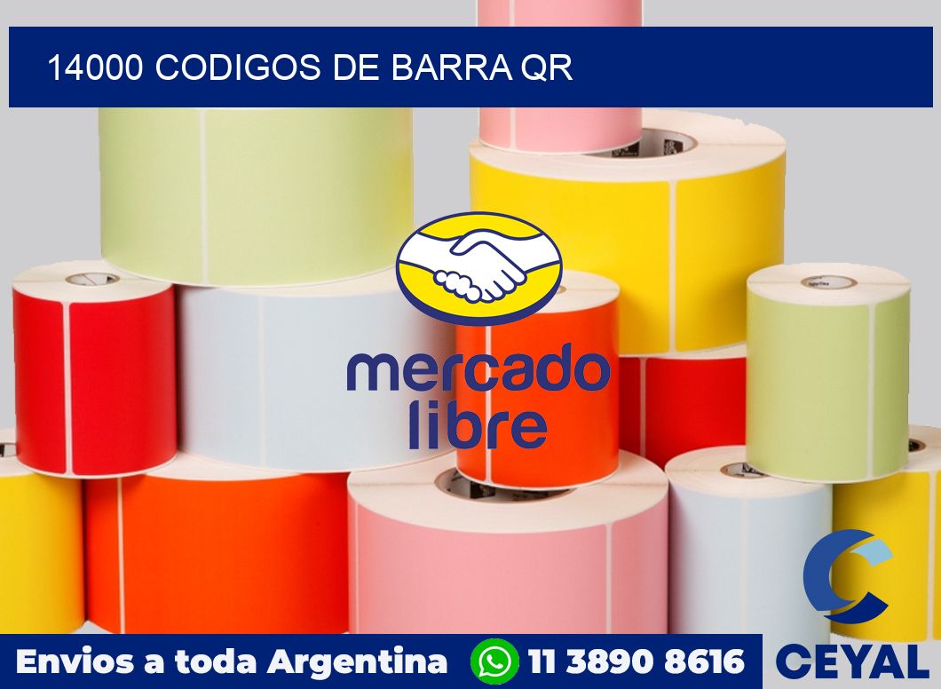 14000 Codigos de barra QR