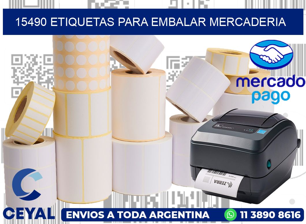 15490 Etiquetas para embalar mercaderia