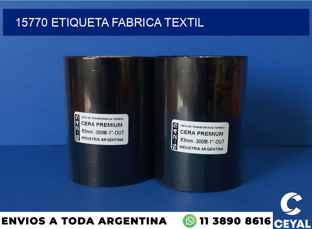 15770 etiqueta fabrica textil