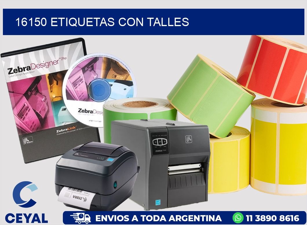 16150 Etiquetas con talles