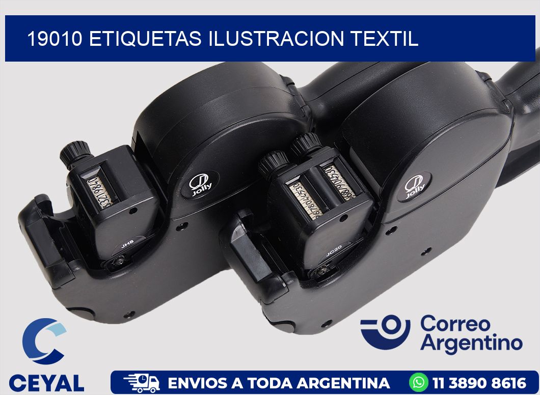 19010 etiquetas ilustracion textil