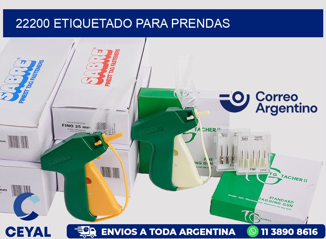 22200 Etiquetado para prendas
