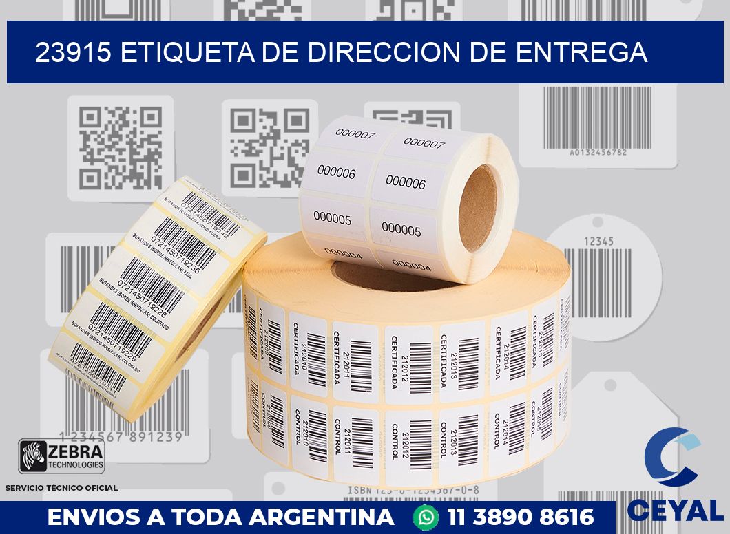 23915 Etiqueta de direccion de entrega