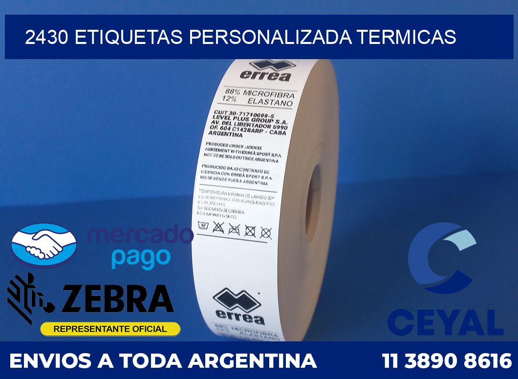 2430 etiquetas personalizada termicas