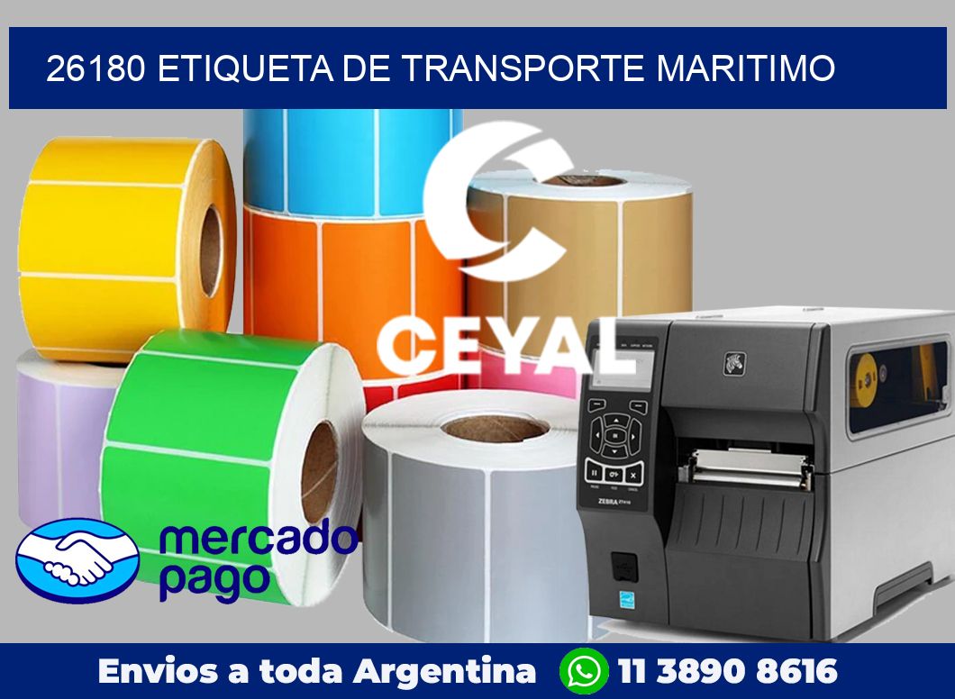 26180 Etiqueta de transporte maritimo