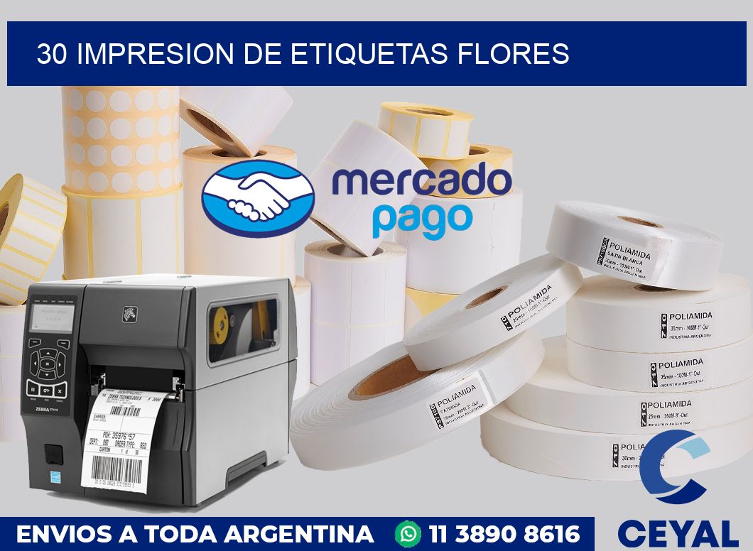 30 Impresion de etiquetas Flores