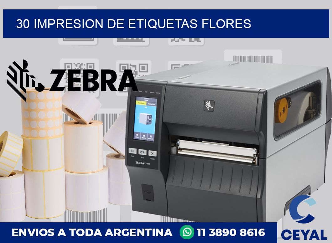 30 Impresion de etiquetas Flores