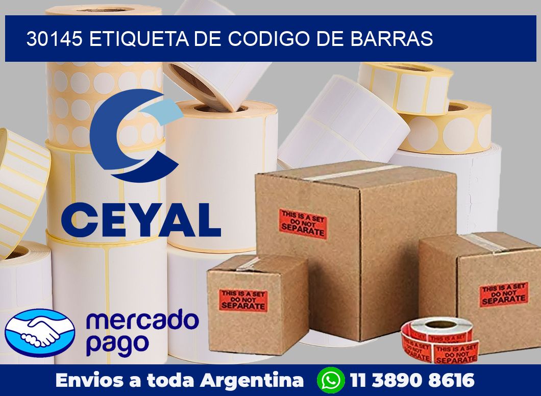 30145 Etiqueta de codigo de barras