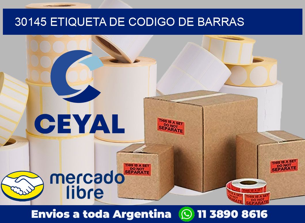 30145 Etiqueta de codigo de barras