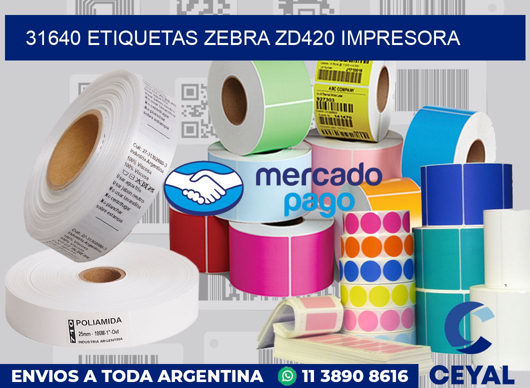 31640 etiquetas Zebra zd420 impresora