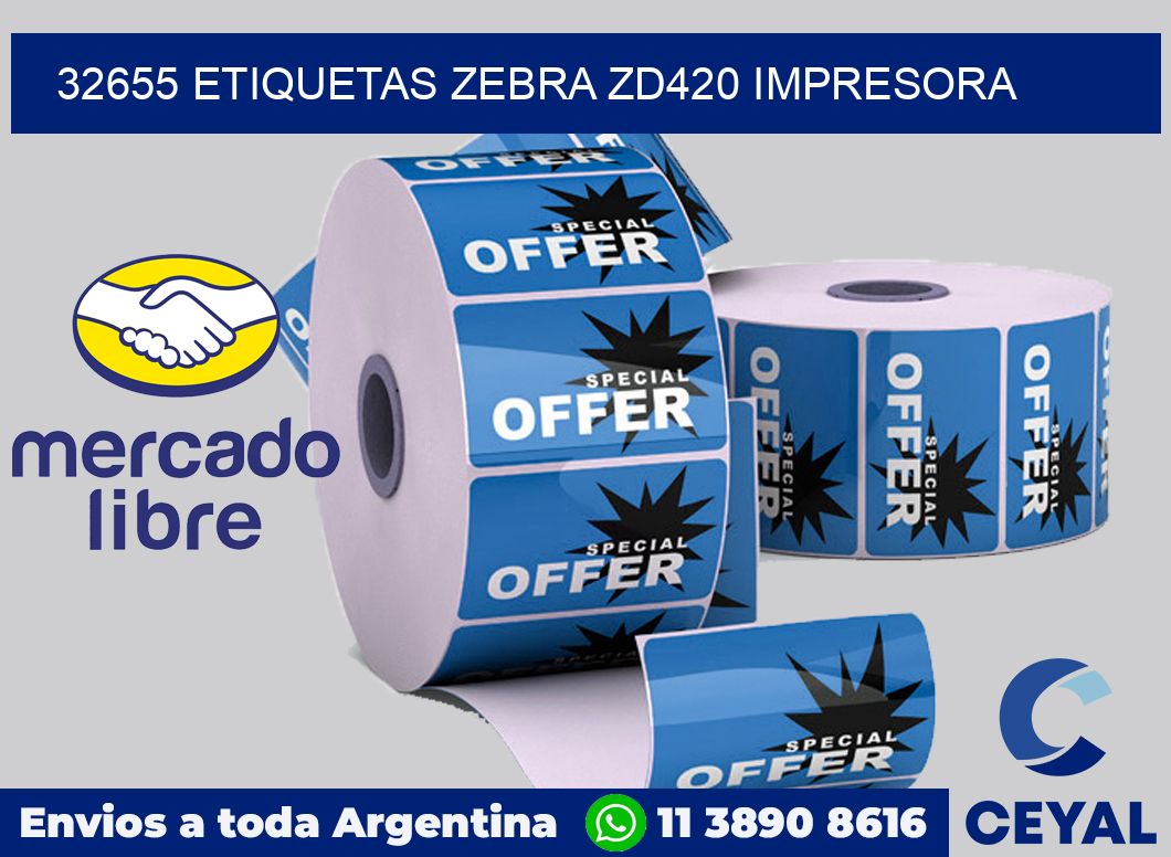 32655 etiquetas Zebra zd420 impresora