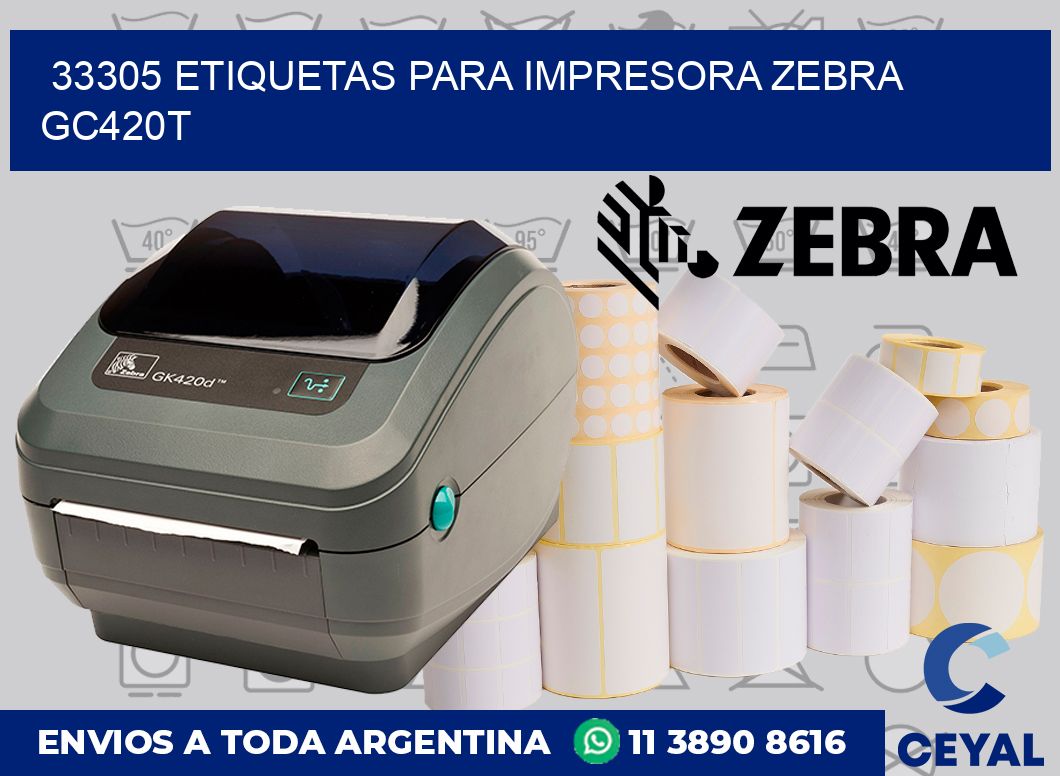 33305 etiquetas para impresora zebra GC420T