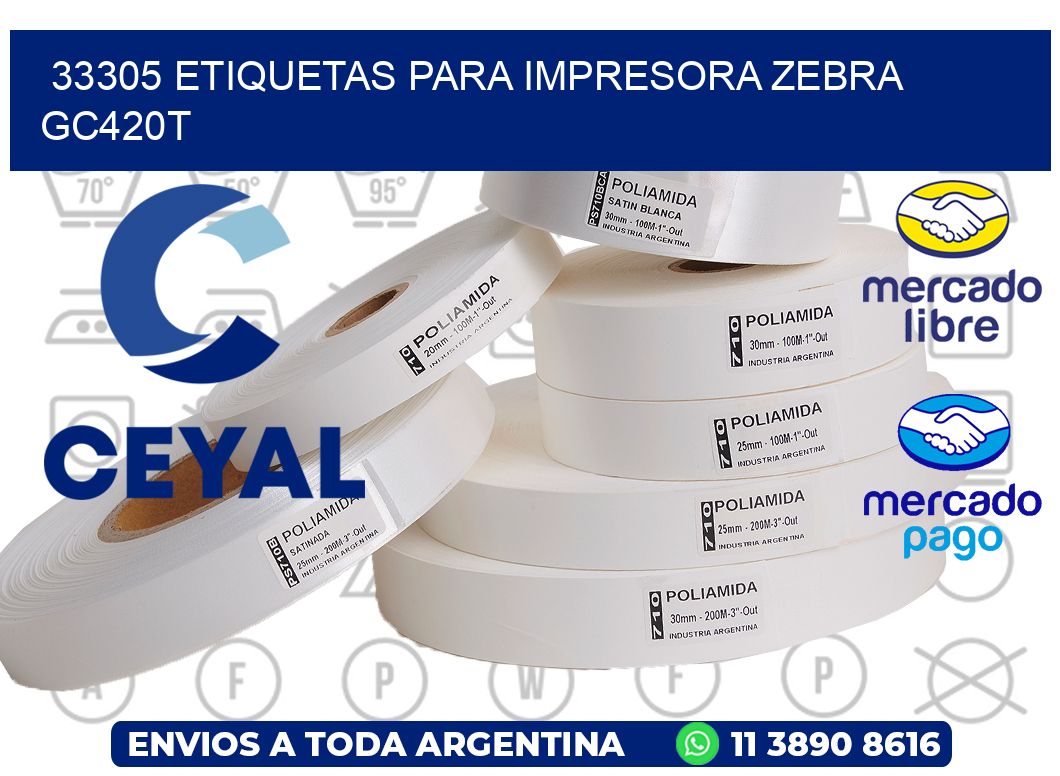 33305 etiquetas para impresora zebra GC420T