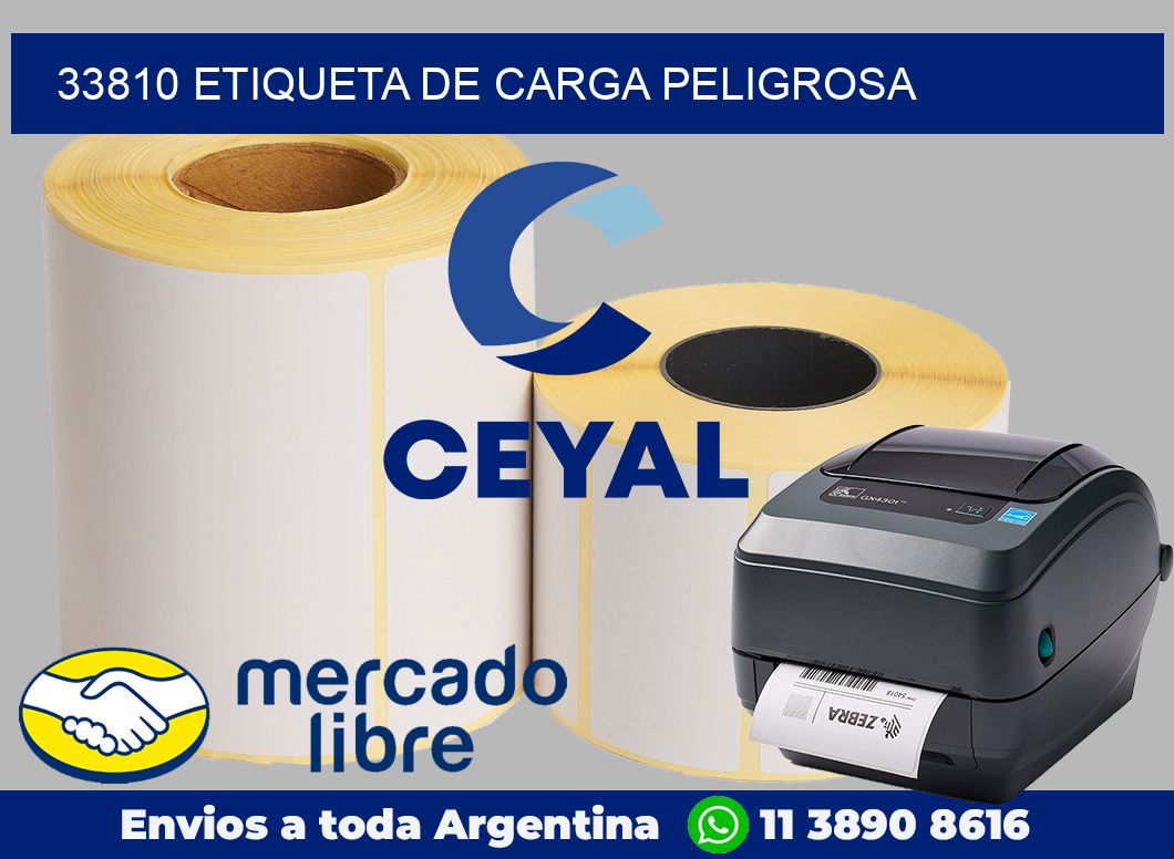 33810 Etiqueta de carga peligrosa