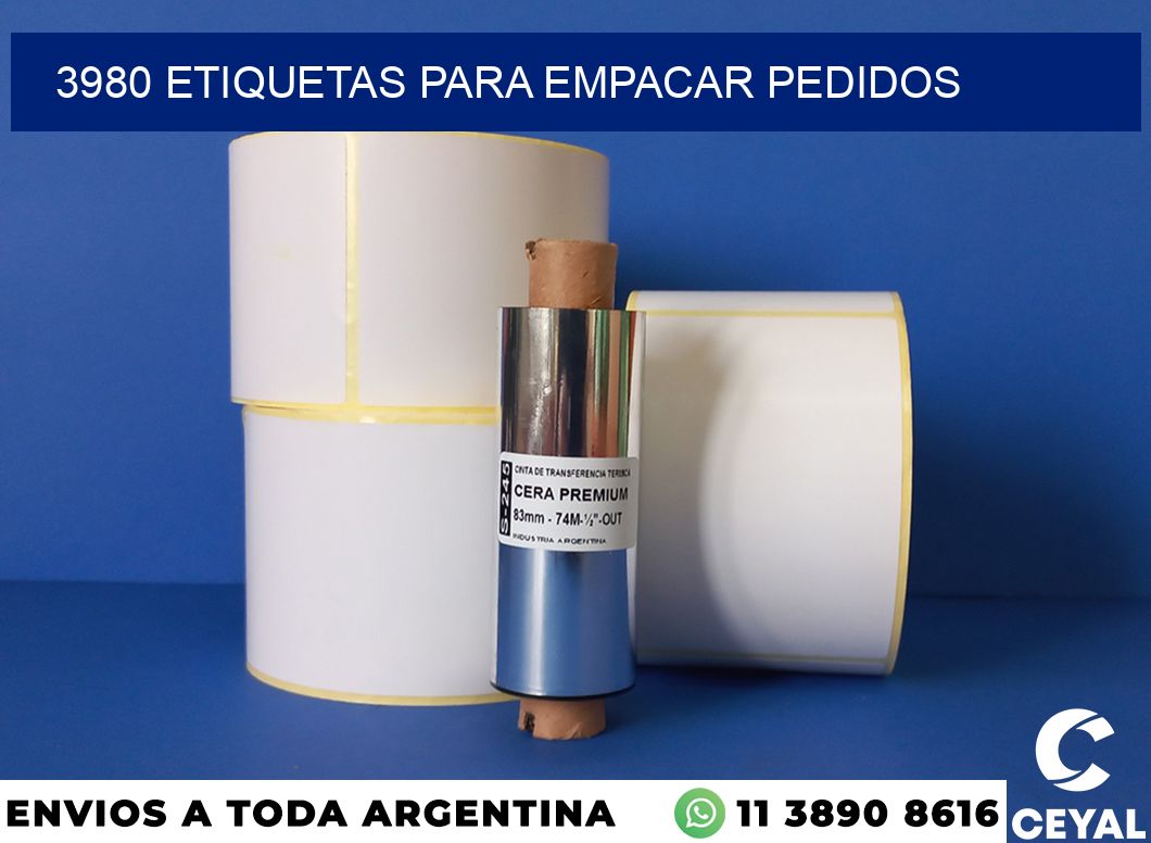 3980 etiquetas para empacar pedidos
