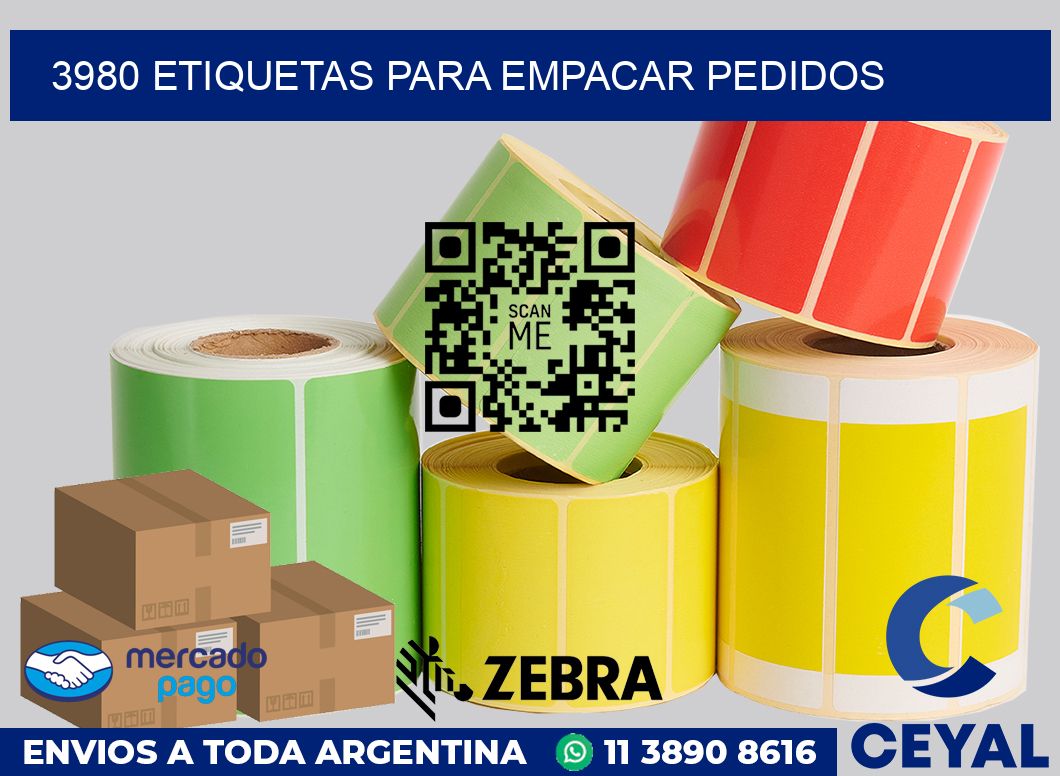 3980 etiquetas para empacar pedidos