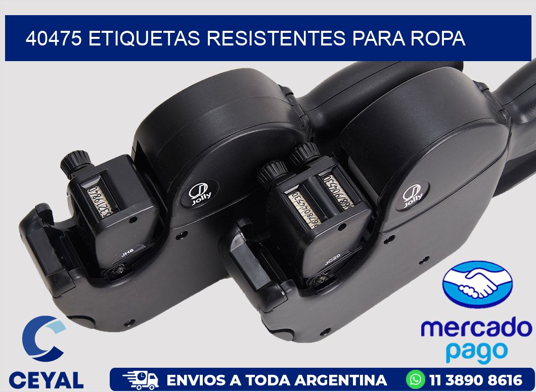 40475 Etiquetas resistentes para Ropa