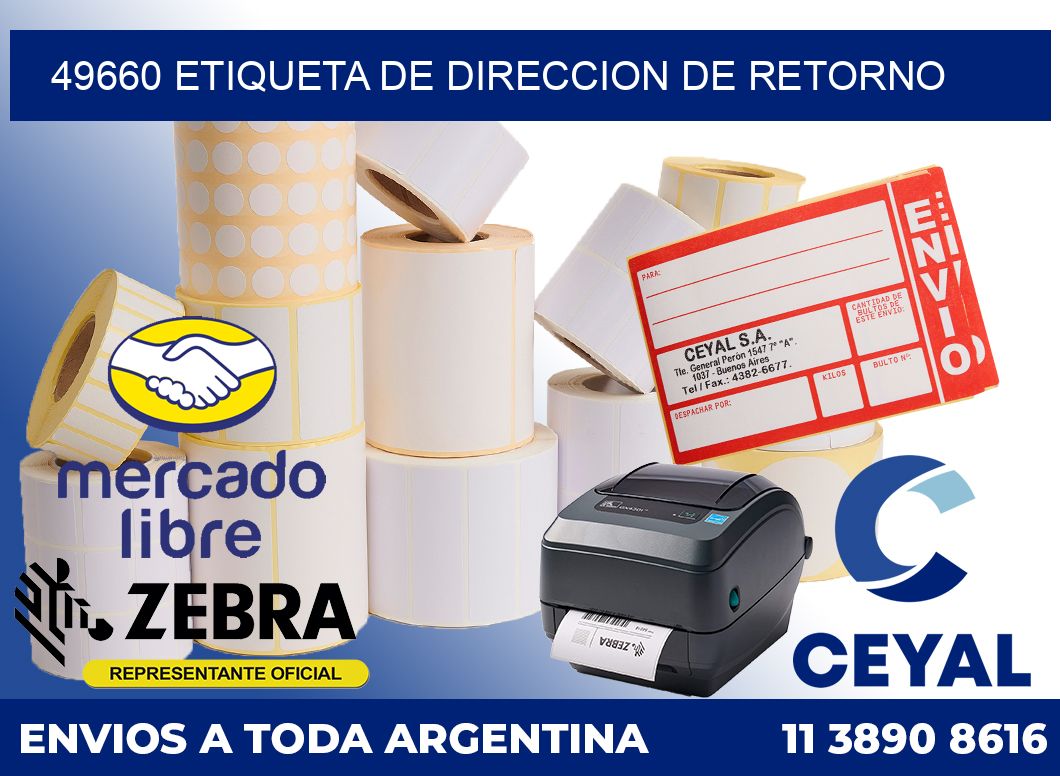 49660 Etiqueta de direccion de retorno