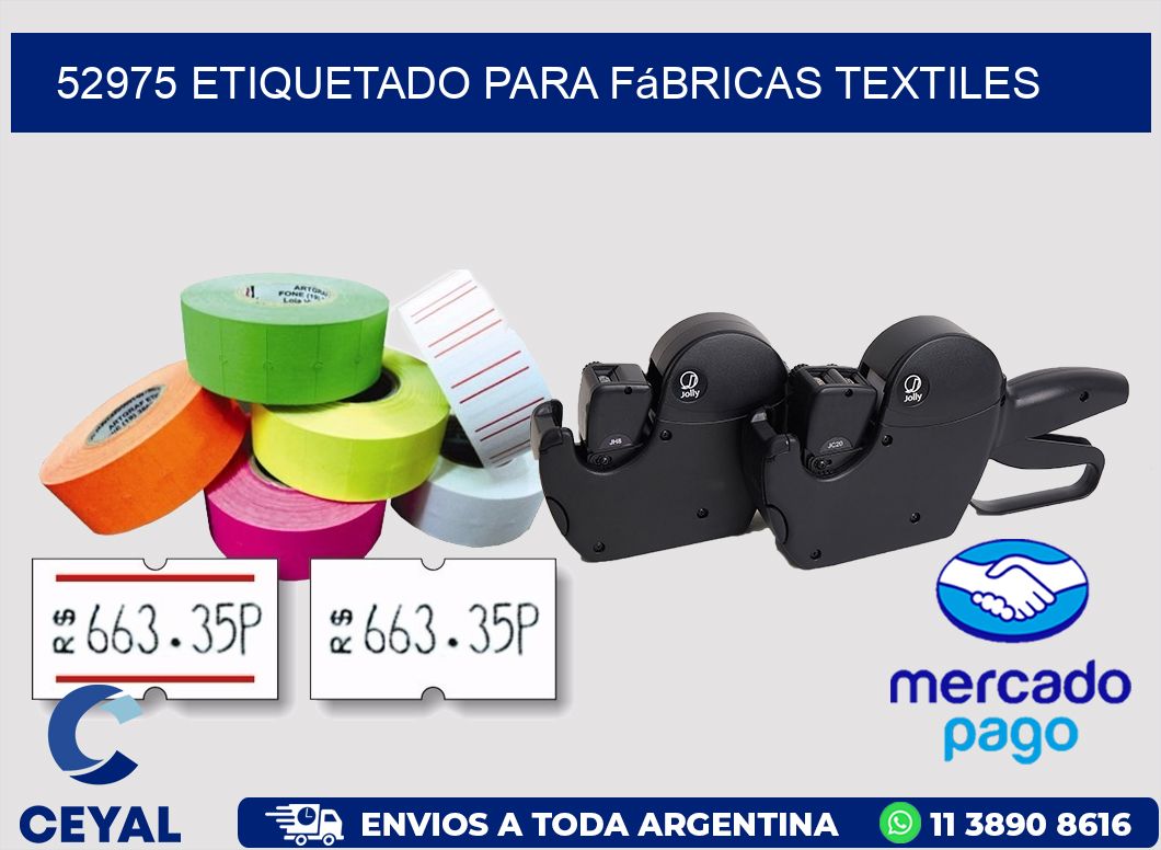 52975 Etiquetado para fábricas textiles