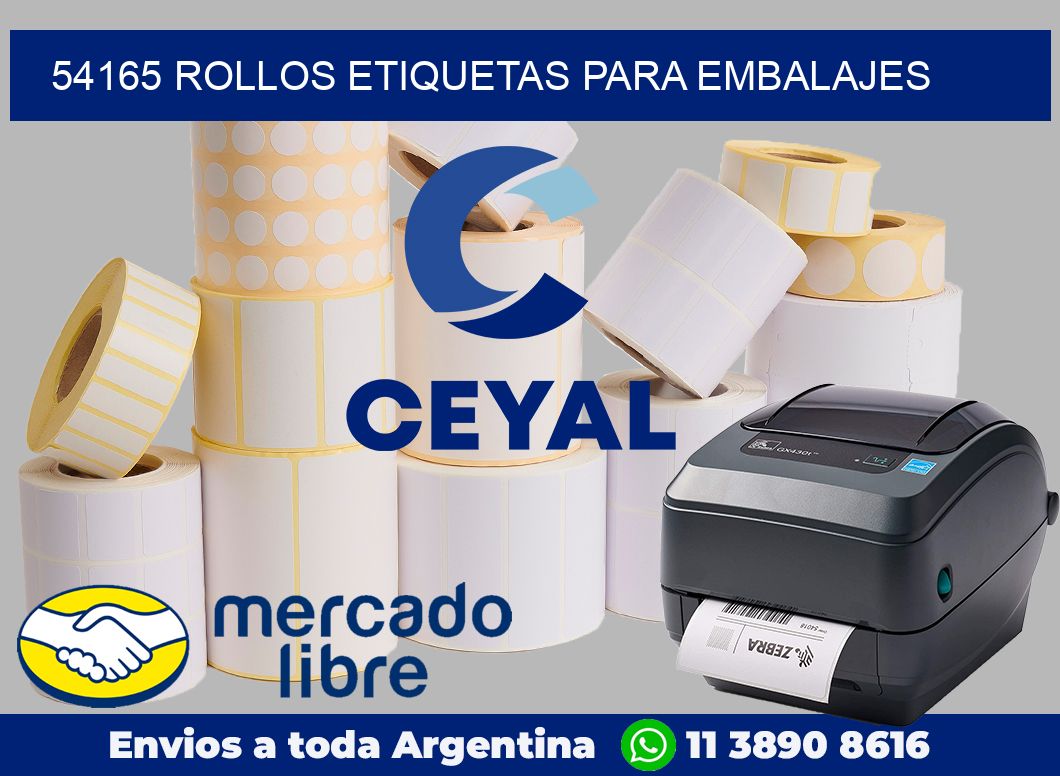 54165 Rollos etiquetas para embalajes