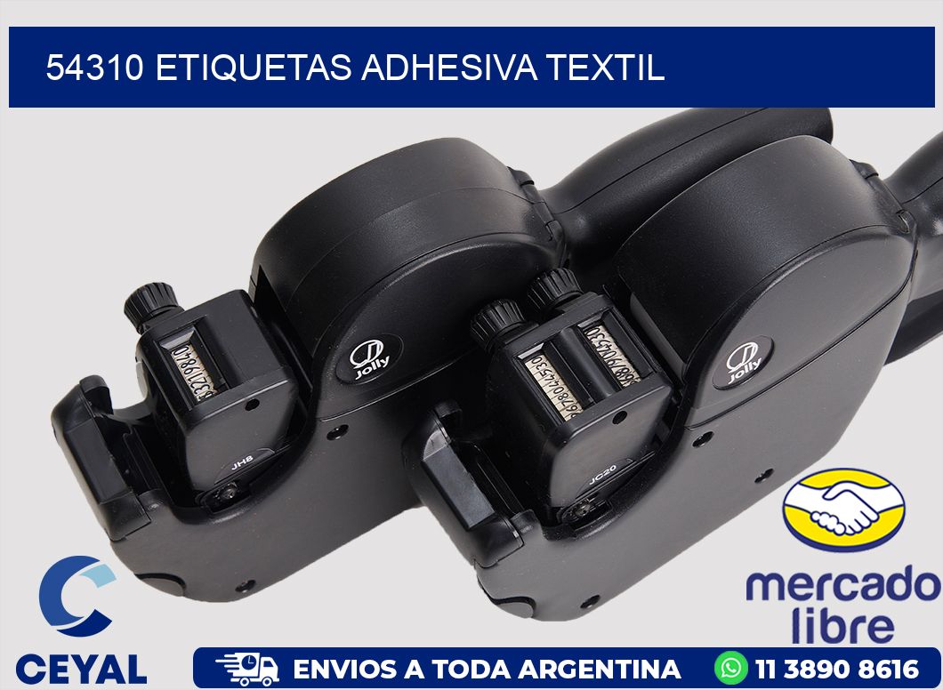 54310 etiquetas adhesiva textil