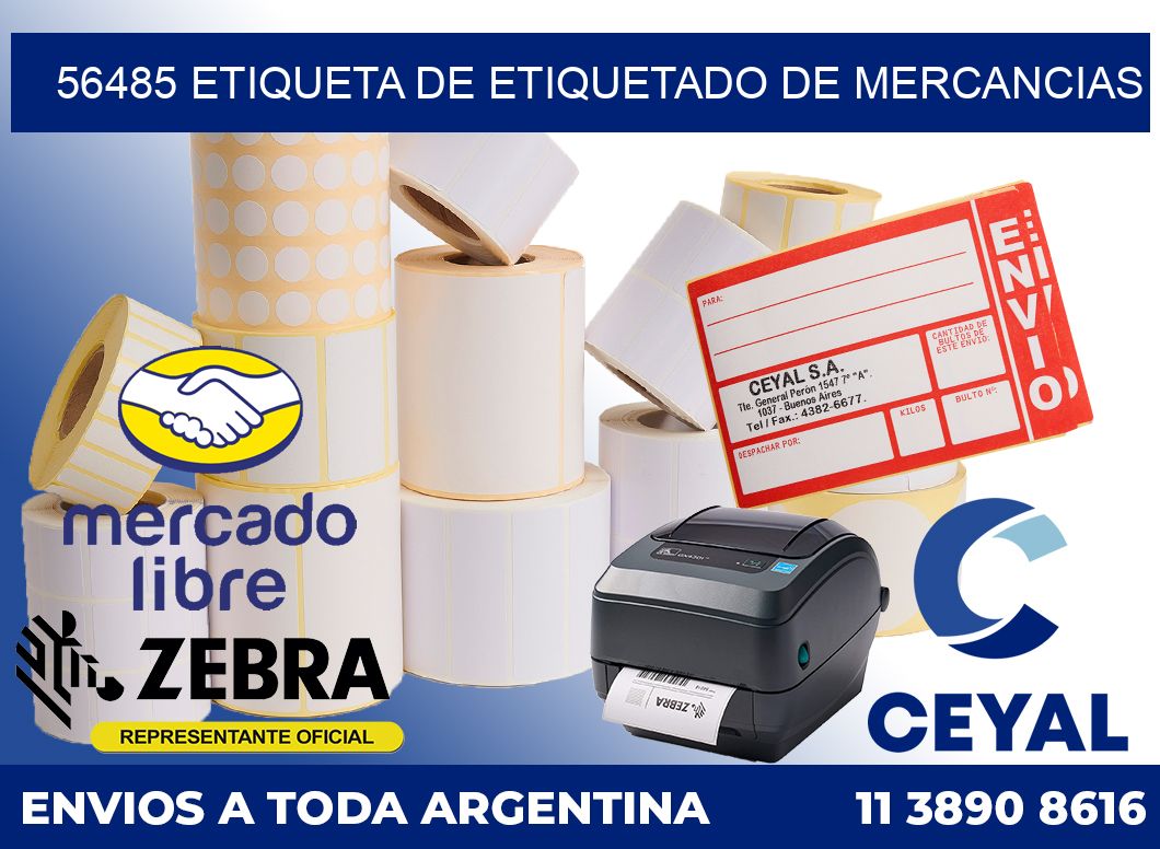 56485 Etiqueta de etiquetado de mercancias