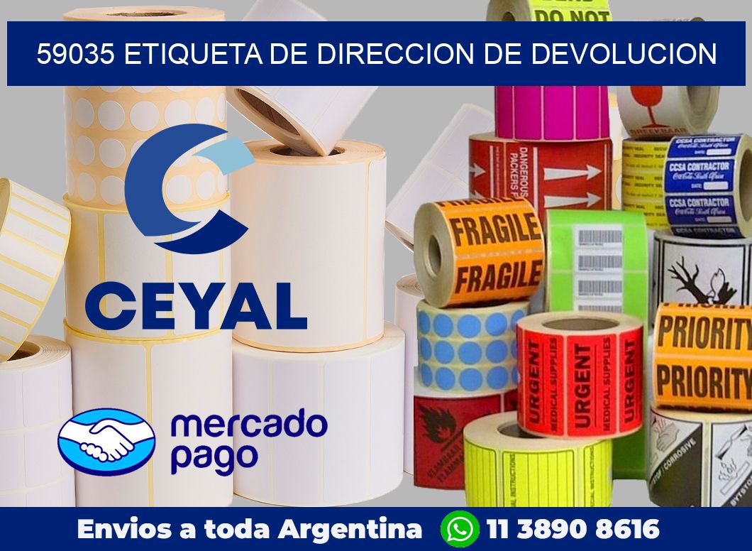 59035 Etiqueta de direccion de devolucion