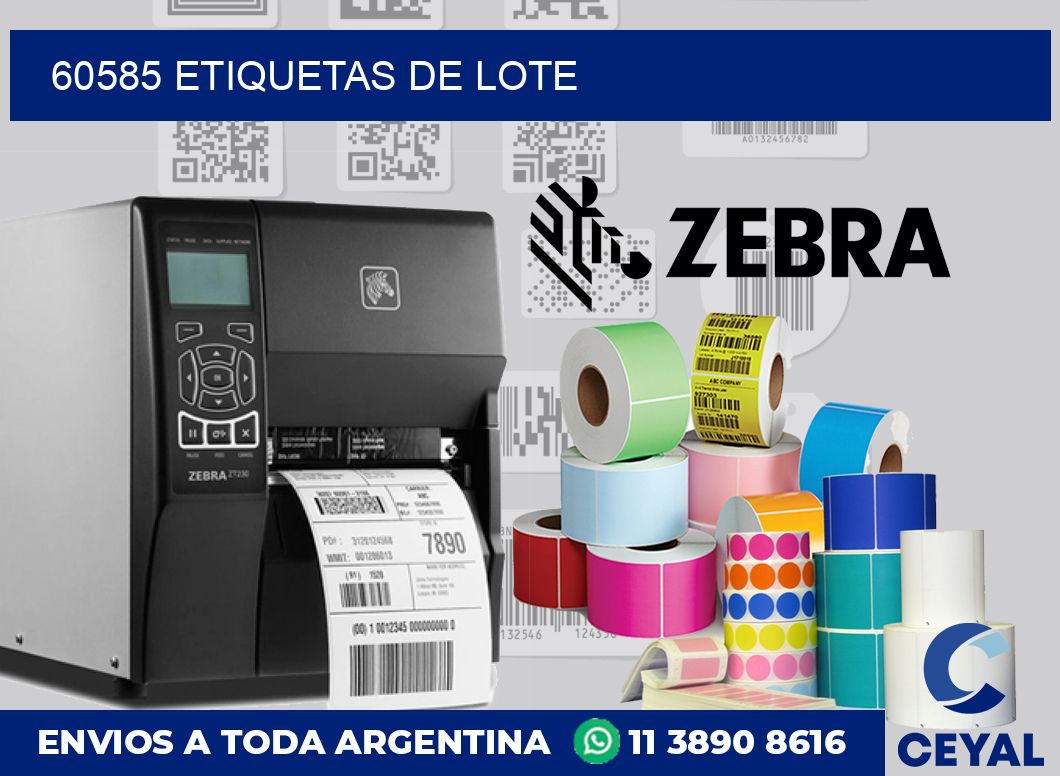60585 Etiquetas de lote