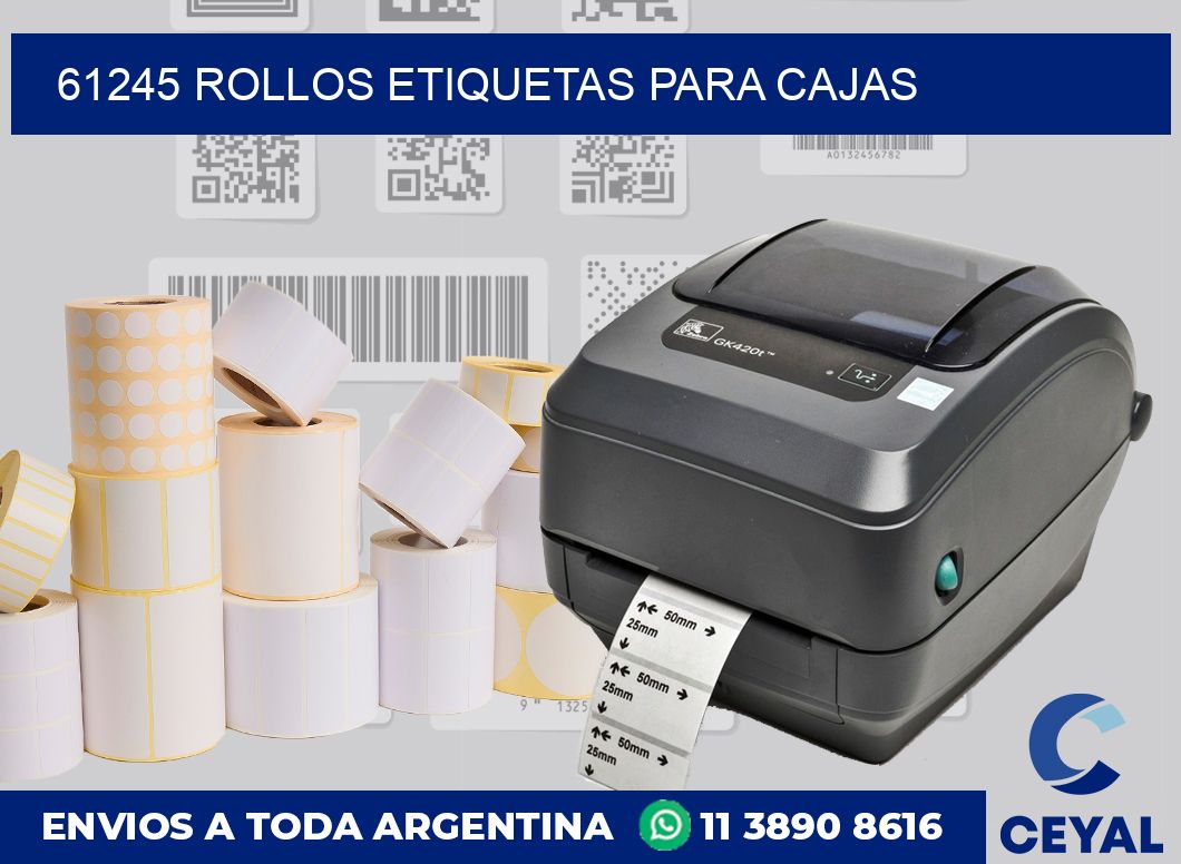 61245 rollos etiquetas para cajas