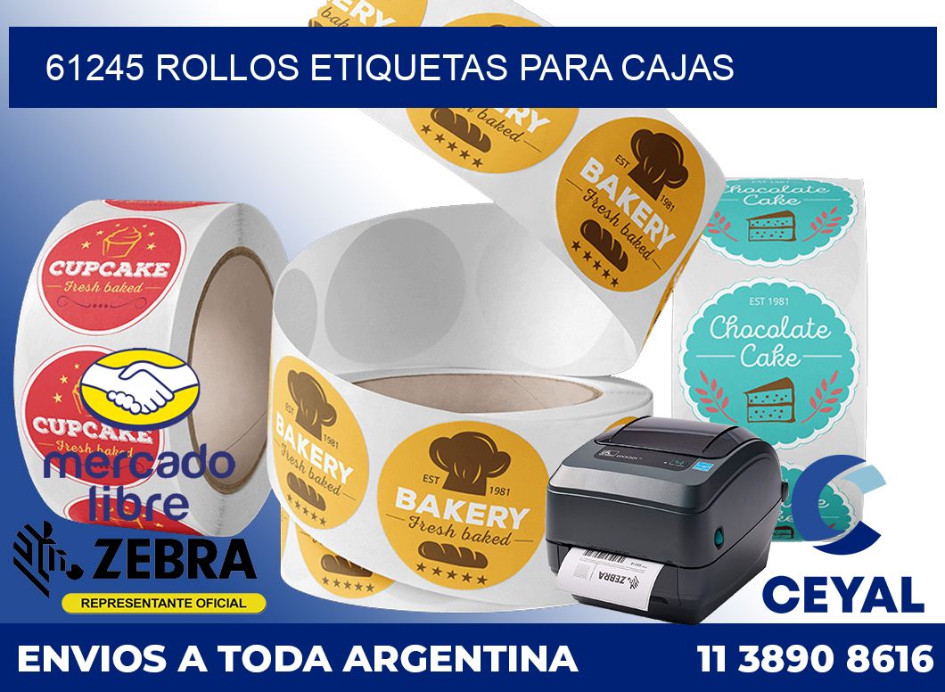61245 rollos etiquetas para cajas