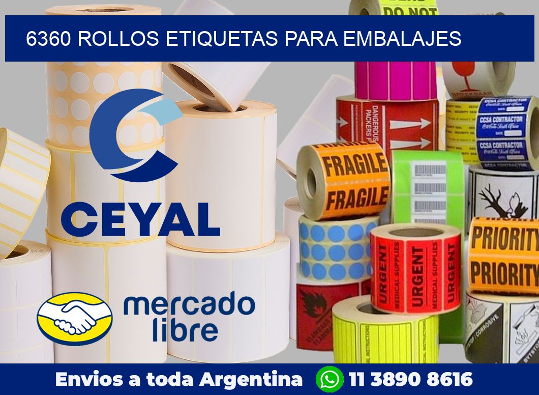6360 Rollos etiquetas para embalajes