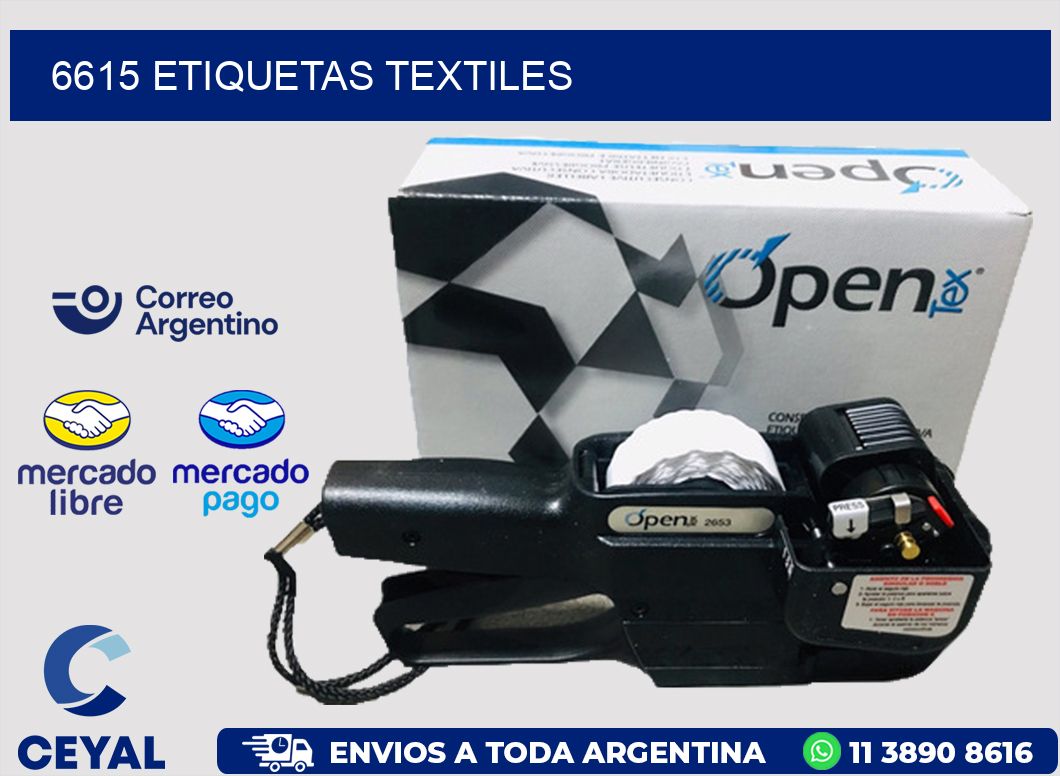 6615 etiquetas textiles