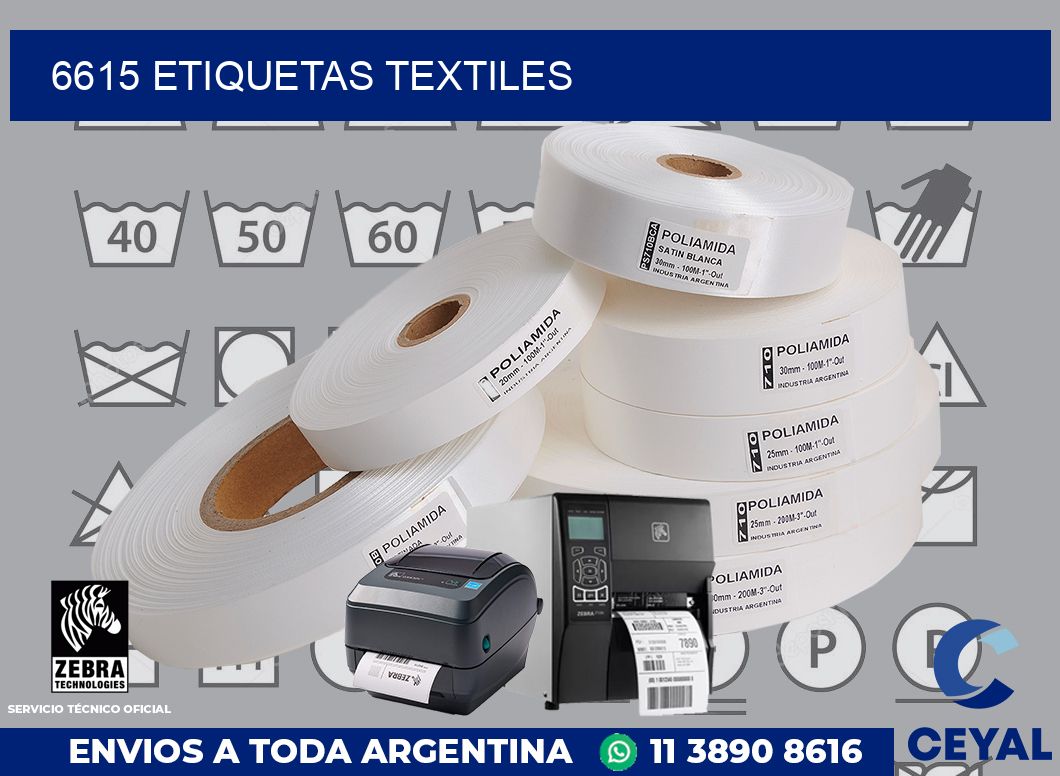 6615 etiquetas textiles