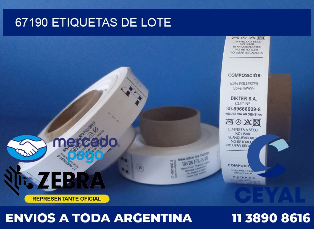 67190 Etiquetas de lote