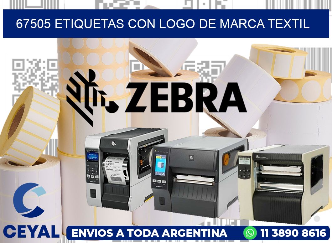67505 Etiquetas con logo de marca textil