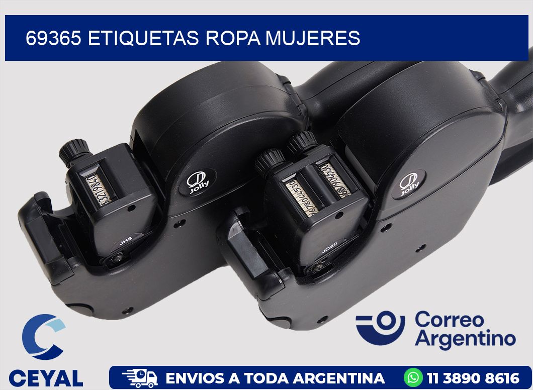 69365 Etiquetas ropa mujeres