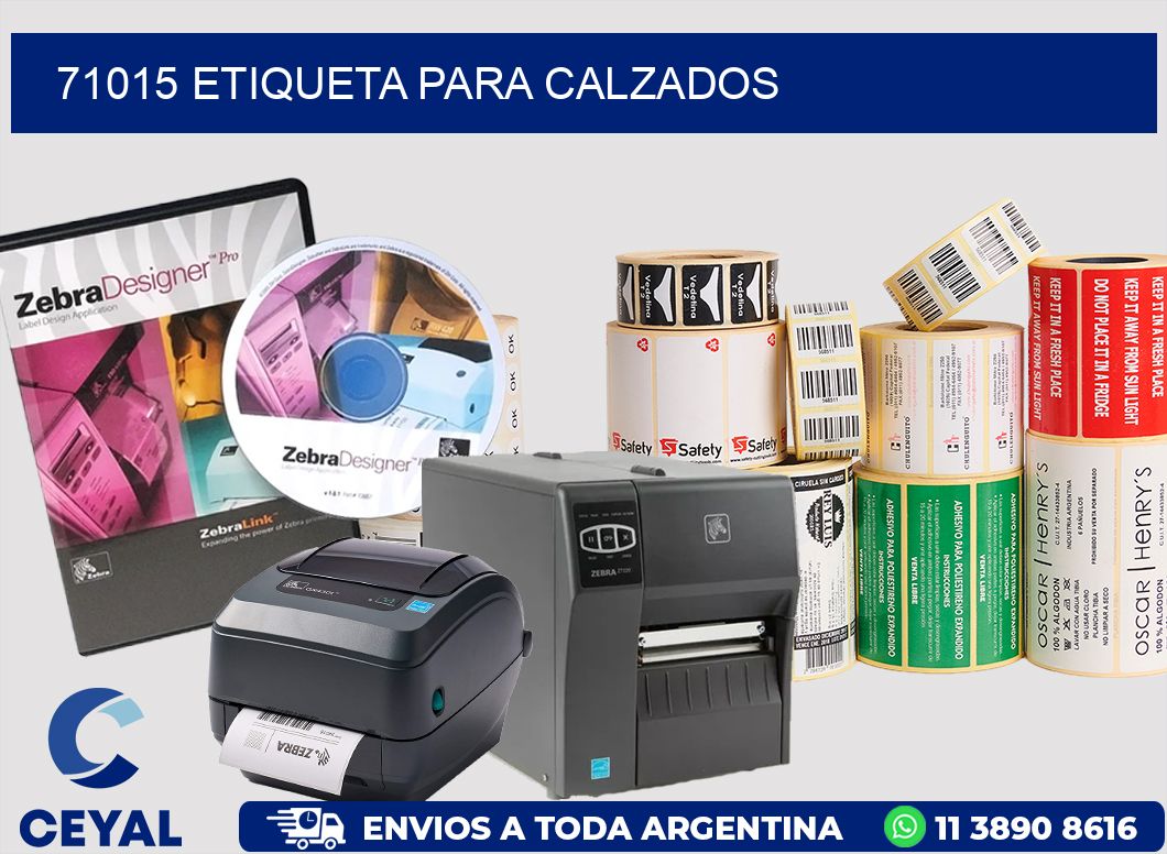 71015 Etiqueta para calzados