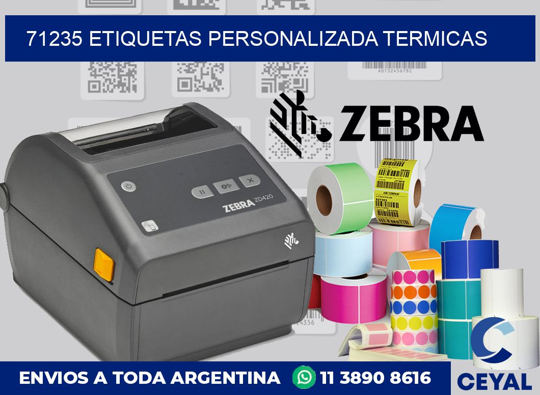 71235 etiquetas personalizada termicas