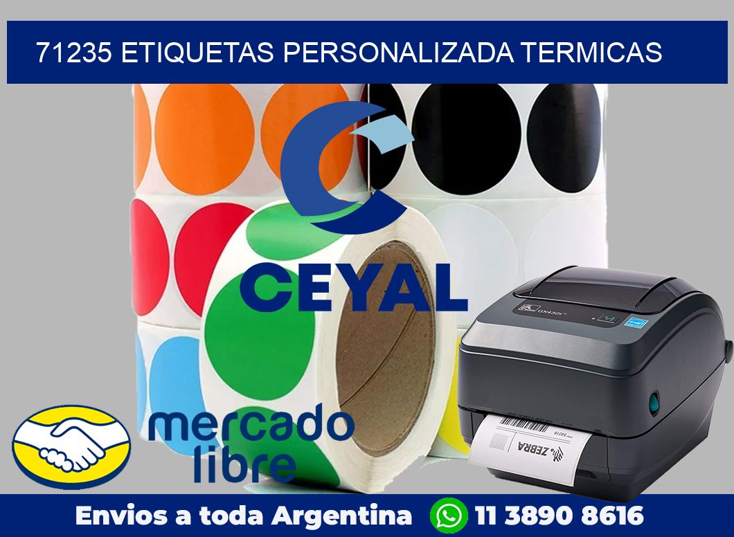 71235 etiquetas personalizada termicas