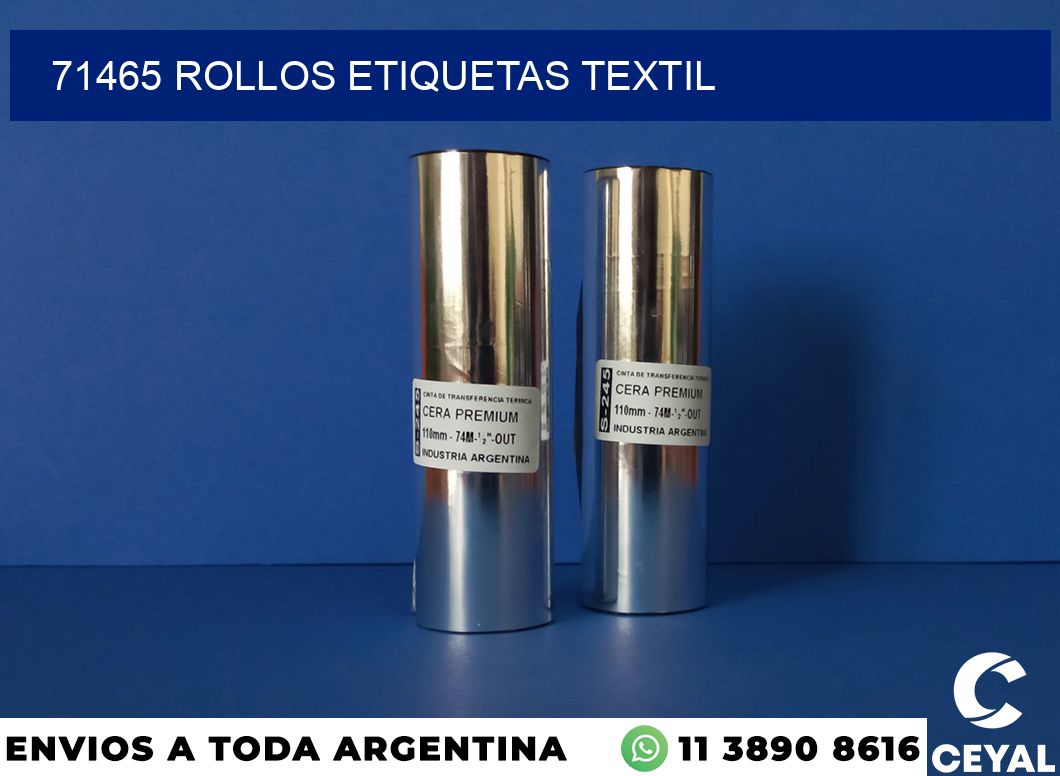 71465 rollos etiquetas textil